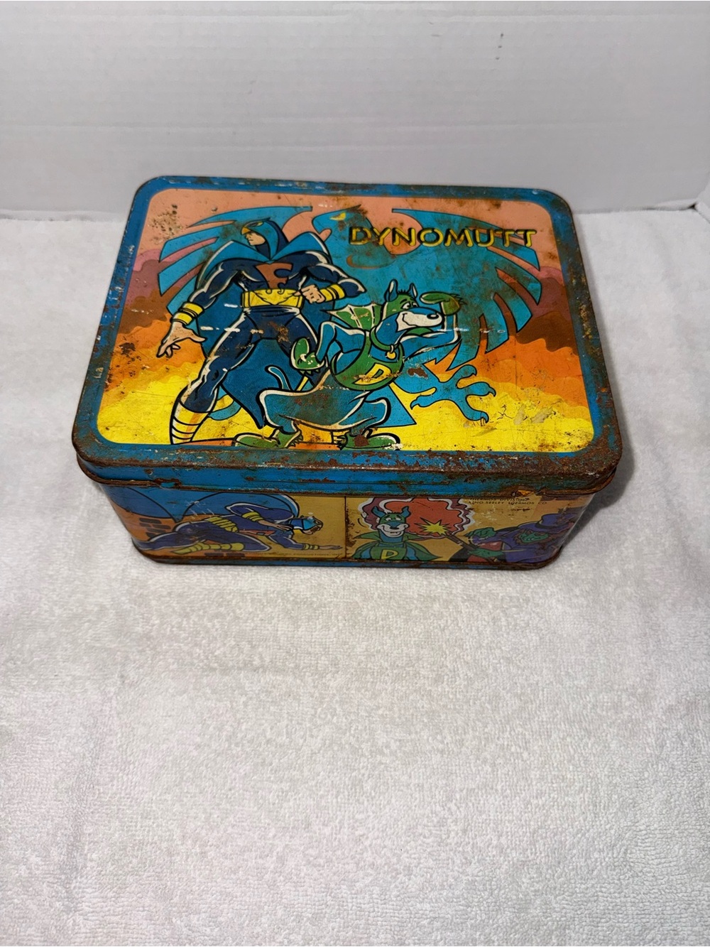 Dynomutt Decorative Metal Tin - Blue, Orange, Yellow